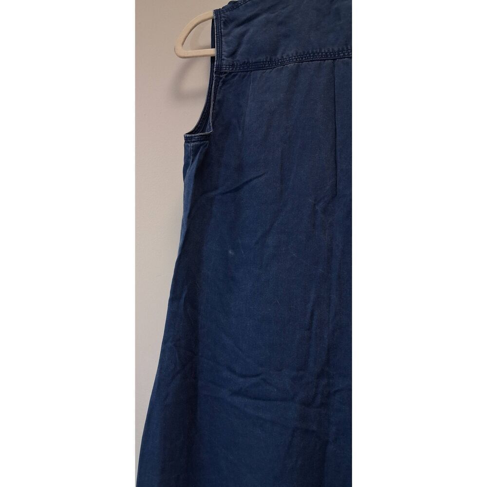 Hunt club 90's vintage womens small shirt dress long ankle tencel denim blue - Picture 3 of 10